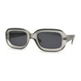 thumbnail image 3 of Womens Classic Mod Rectangle Minimal Plastic Sunglasses Slate Black, 3 of 4