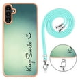 thumbnail image 6 of Slim Fit Case for Samsung Galaxy A35, Luxury Pattern Adjustable Crossbody Lanyard Shoulder Neck Strap Clear Design Case for Women Girl Teen Silicone Soft for Samsung Galaxy A35, Keep Smile, 6 of 7