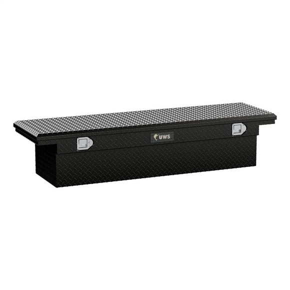 UWS TBS-69-LP-BLK Tool Box  Crossover Low Profile; Single Lid; Diamond Tread; Black; Aluminum; 69-7/8 Inch Length x 20 Inch Width x 14-1/2 Inch Height