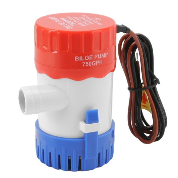 Bomba de achique no automática con motor refrigerado por agua, sumergible, para piscina, spa, barco, 750 GPH, 12 V