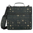 thumbnail image 2 of Zipper Binder Gold Stars Sun Moon 1.5 Inch Binder Folder Bag with Shoulder Strap and Handle, 2 of 8