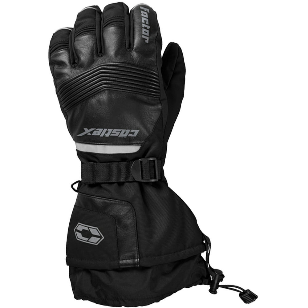 Castle X Factor Mens Snowmobile Gloves Black