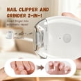 thumbnail image 3 of Universal Automatic Fingernail Grinder, Electric Nail Clipper with LED Light and 3 Speed Settings for Safe Nail Care, Smart Fingernail Clipper Perfect for Seniors and Baby (1pcs), 3 of 6