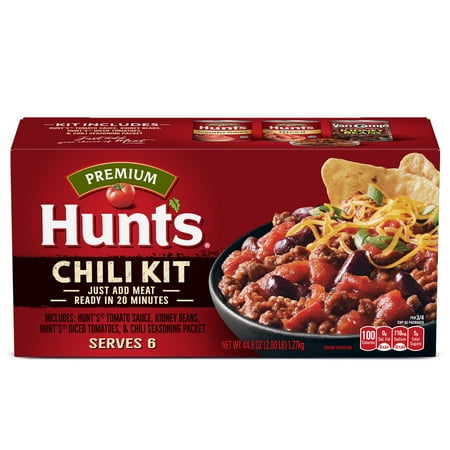 Hunt's Chili Kit, Just Add Meat Chili Kit, 44.8 oz, 3 Pack