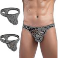 thumbnail image 2 of Men's Leopard Print Thong G-string Underwear, 2 of 5