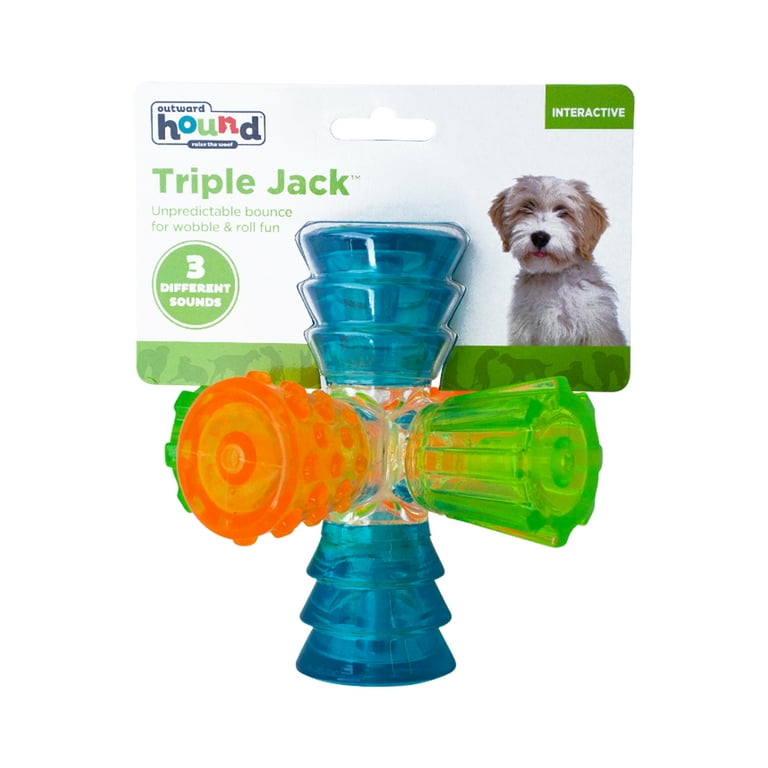 Outward Hound Triple Jack Dog Toy, Multi, One-Size