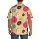 thumbnail image 3 of Fotbe Donuts Camisa Estampada de Manga Corta para Hombre, Casual de Verano, Estilo Playero, Sin Arrugas-Large, 3 of 5