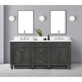 thumbnail image 3 of Design Element Winston 72" Solid Birch Hardwood Double Vanity in Gray, 3 of 17