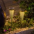 thumbnail image 3 of Paquete de 2 luces solares para caminos de jardín al aire libre, estacas decorativas impermeables para pasarelas, patios y césped, 3 of 5