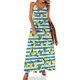thumbnail image 1 of Vestido sin mangas de limones de acuarela sobre fondo rayado Vestidos de verano para mujer Conjuntos de verano para mujer 2024, 1 of 7