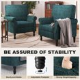 thumbnail image 6 of Techmilly Modern Upholstered Accent Chair, Fabric Living Room Armchair, Sofa Chair for Bedroom/Office/Reading Spaces, Emerald, 6 of 8