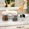 thumbnail image 4 of Yayeee 4 Pack Qtip Holder Bathroom Cotton Swab Canister with Lid Clear Dispenser Set, Sea Boat, 4 of 6