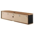thumbnail image 4 of Pemberly Row Wall-Mounted Wood TV Stand for TVs up to 70" in Walnut/Black, 4 of 10