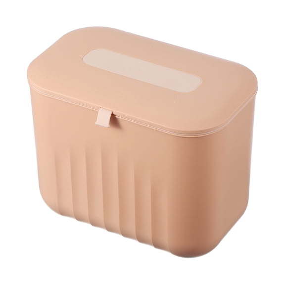 Kitchen Compost Bin Hanging Small Trash Can, 7L/1.8Gallon Plastic Trash Can with Lid, Suitable for Countertop, Under Sink or Wall Mounted, Pink