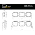 thumbnail image 5 of Diode Dynamics SS5 Sport Universal CrossLink 6-Pod Lightbar Yellow Combo DD6799, 5 of 6