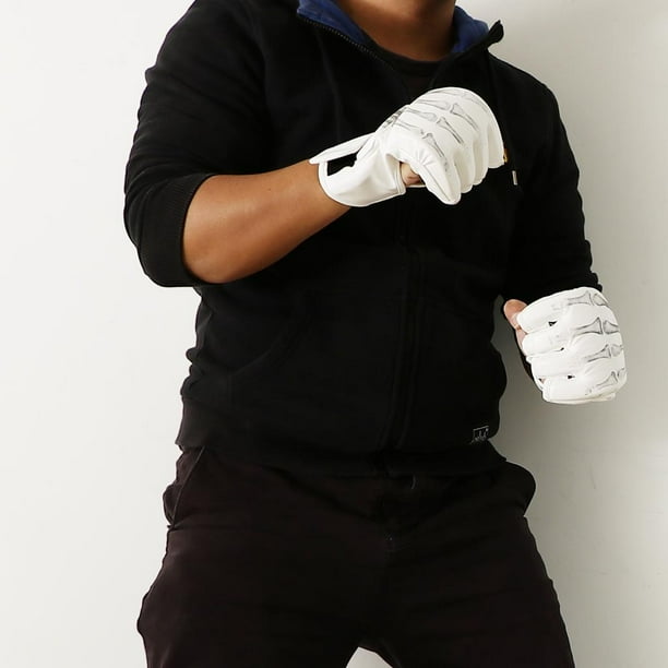 Guantes de Boxeo de Medio Dedo DYNWAVEMX Thai Sparring MMA Blanco