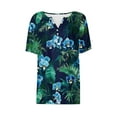 thumbnail image 6 of Kctiaxy Hawaiian Shirts for Women V-Neck Button Collar Short Sleeve Shirts Fashion Beach Floral Summer Tops Casual Pullover Blouse, 6 of 6