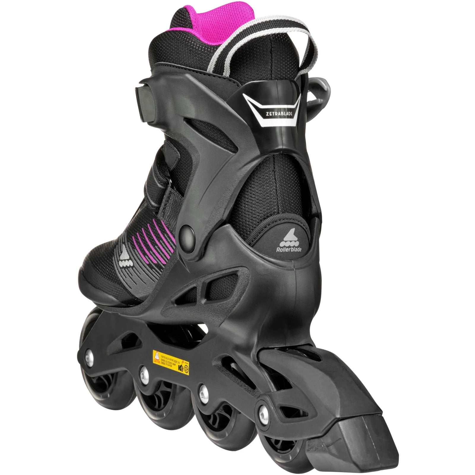 ROLLERBLADE Adult Female Zetrablade Black/Cyclamen Pink Inline Skates, Size: 7/7.5