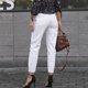 thumbnail image 4 of 2023 primavera mujer Jeans moda sólida ropa de calle algodón cintura elástica estiramiento casual con bolsillos nuevos pantalones vaqueros, 4 of 4