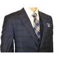 thumbnail image 5 of Men Suit BERLUSCONI Turkey 100% Italian Wool Super 180's 3pc Vested #Ber24 Navy, 5 of 8
