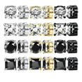 thumbnail image 1 of 12 Pares Aretes Falsos Piercing Hombre Imán Acero Inoxidable Xtellar plateado, 1 of 3