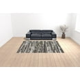 thumbnail image 2 of HomeRoots 514911 9 x 12 ft. Brown & Ivory Abstract Power Loom Distressed Stain Resistant Rectangle Area Rug, 2 of 5