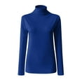 thumbnail image 6 of Mock Neck Tops For Women,Mock Turtleneck Petite Shirts,Womens Large Mock Turtleneck Shirts,Womens Tops,Women Casual Solid Long Sleeve Mock Turtleneck Blouse Tops Slim Fit Stretchy Layer Tee Shirts, 6 of 7