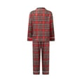 thumbnail image 3 of Rdhnmea Family Christmas Pajamas Matching Sets Plaid Tops and Elastic Waist Pants Loungewear Xmas Jammies Holiday Sleepwear, 3 of 10