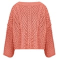 thumbnail image 4 of iHPH7 Cropped Cardigan Sweaters for Women Cable Knit Cardigan Women Long Sleeve Cardigan for Women Sweater Jacket for Women Fall Fashion Knits Clothing Watermelon Red XL, 4 of 8