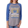 thumbnail image 1 of Tstars Womens Ugly Christmas Sweater Happy Chrismukkah Hanukkah Christmas Gift Funny Humor Holiday Shirts Xmas Party Christmas Gifts for Her 3-4 Women Sleeve Baseball Jersey Shirt Ugly Xmas Sweater, 1 of 7
