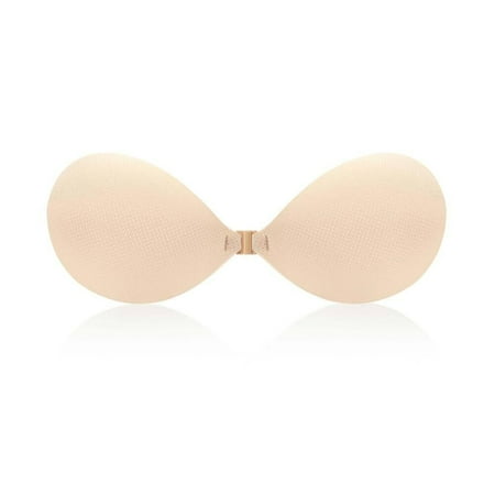 Honeysea Adhesive Bra Strapless Sticky Invisible Push up Silicone Bra for Backless Dress with Nipple Covers