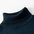 thumbnail image 7 of Turtleneck Sweaters for Boys Girls 2-15 Years Kids Winter Knitwear Clothes Long Sleeve High Neck Knit Pullover Top (14 Years, Navy), 7 of 7