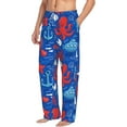 thumbnail image 5 of Cauagu Nautical Animals Mens Pajama Pants Sleep & Lounge Pants,PJ Bottoms with Pockets-Large, 5 of 7