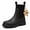 Black, variant on Women's Chelsea Rain Boots Waterproof Slip On White Size 6.5