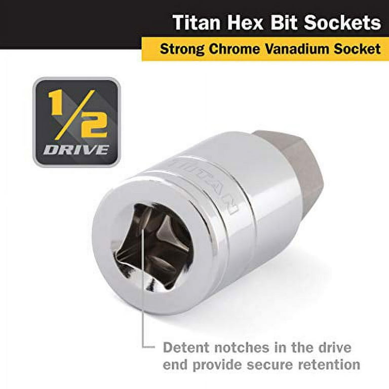 Titan Tools - Hex Bit Socket 1/2 Drive 22 Mm C (15622)