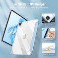 thumbnail image 4 of Fintie Slim Hybrid Case for iPad Pro 12.9-inch 6th Generation 2022 - Shockproof Cover with Clear Transparent Back Shell w/Pencil Holder, Also Fit iPad Pro 12.9" 5th/4th/3rd Gen, 4 of 7