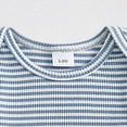 thumbnail image 4 of TOWED22 Toddler Boys Summer Clothes Garbage Truck Print Short Sleeve Tee Elastic Shorts Set Blue,3-6 M, 4 of 8