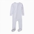 thumbnail image 4 of KPOPLK Baby Organic Cotton Footed Pajamas for Boys Zipper PJS Sleeper Long Sleeve Snug Fit Sleepwear Jumpsuit with Non-Slip Bee Grips Size 12-18 Months, 4 of 9