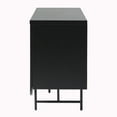 thumbnail image 4 of Walker Edison 69" Scandinavian 4-Door Reeded-Front Sideboard, Black, 4 of 16