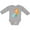 AC-Heather Grey, variant on Inktastic Cute Little Mermaid, Orange Hair, Purple Sea Star Girls Long Sleeve Baby Bodysuit