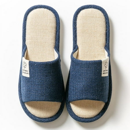 

Floor Slippers Women s Spring and Autumn Linen Indoor Cotton and Linen Home Household Four Seasons Couple Fabric Men s Summer