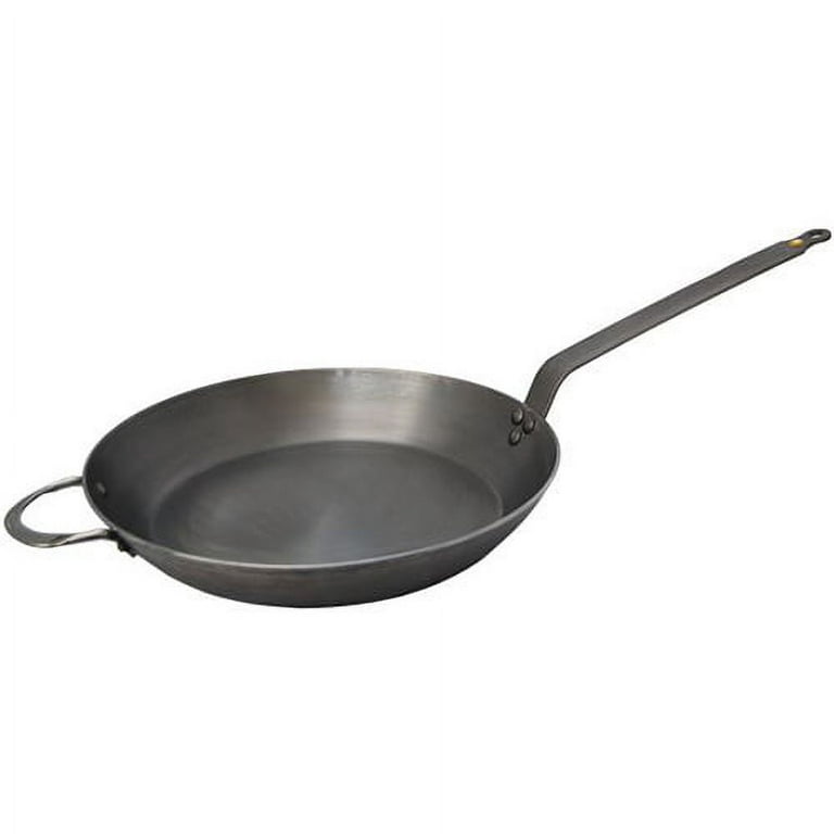de Buyer MINERAL B Carbon Steel Steak Pan - 9.5” - Ideal for Searing &  Browning Meat - Naturally Nonstick - Made in France