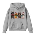 thumbnail image 1 of Grand Enfant Filles Noël Chien Imprimé Dessin Animé Mode Décontractée Col Rond Sweat à Capuche Manches Longues pour Garçons Filles Bébé Sweat à Capuche pour Adolescentes Roses Juniors Chandails en Molleton et Capuche Gris 11-12 Ans, 1 of 3