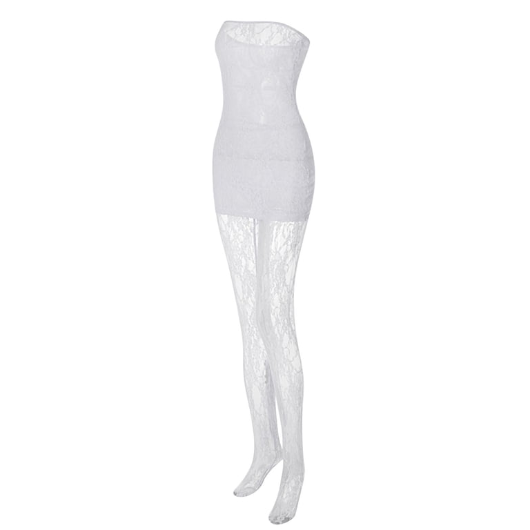 pbnbp Sexy Lace Breast-Wrapped Dress, Close-Fitting Stockings Suit,  Suspender V-Neck Dress, Sleeveless One-Shoulder Mid-Calf Dress Sets -  Walmart.com
