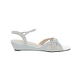 thumbnail image 3 of Touch Ups Womens Lena Wedge Sandal 9.5 Wide Silver, 3 of 3