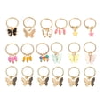 thumbnail image 1 of EeaseMX 18 piezas de aros para rastas con diseño de mariposas, joyas para el cabello con pinzas para rastas, para trenzas, 1 of 8