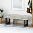thumbnail image 2 of GDF Studio Buncombe Boho Fabric Upholstered Bench, Black Print and Black, 2 of 7