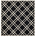 thumbnail image 2 of SAFAVIEH Cambridge Judy Geometric Wool Area Rug, Black/Ivory, 8' x 8' Square, 2 of 7