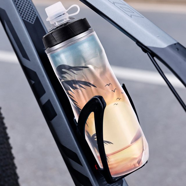 Botella de agua para bicicleta de 610ML, tetera de bicicleta fácil de apretar para acampar, hacer senderismo y montar a caballo DQrwqpou Accesorios para bicicletas