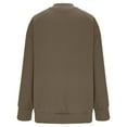 thumbnail image 5 of ClodeEU Womens V Neck Sweatshirts ,Long Sleeve Loose Fit Lightweight Pullover, Fall Clothes Tops Khaki,Womens Plus XL, 5 of 8